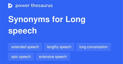 Long Speech Synonym
